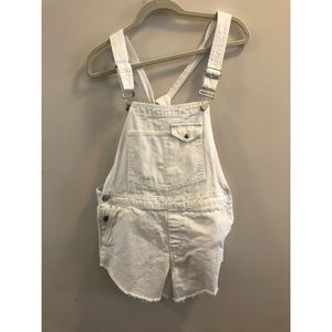 Bdg short white jean overalls